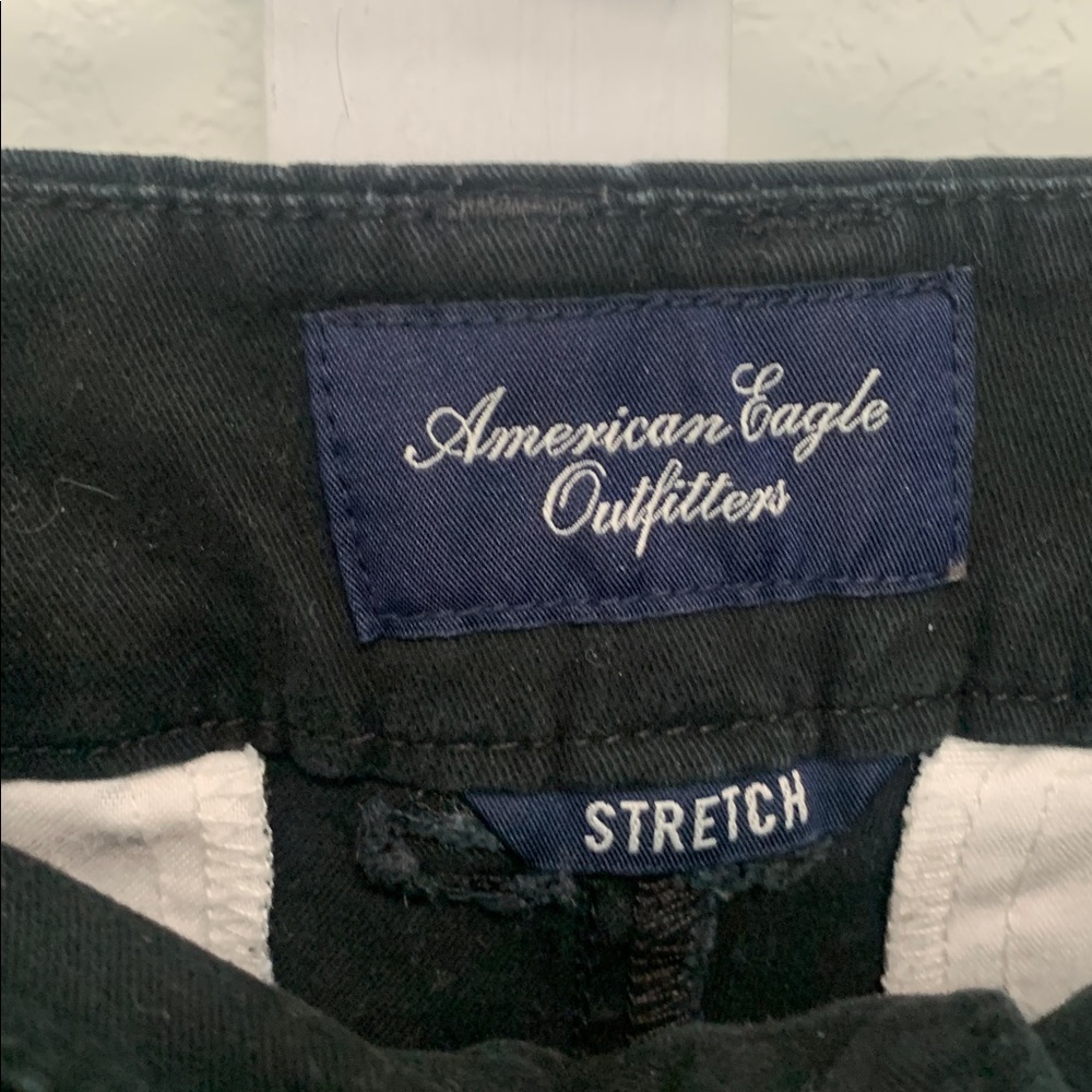 Y2K American Eagle Black Low Rise Micro Shorts Size 2 - Picture 3 of 8